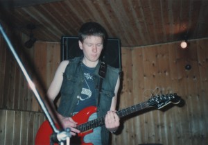 Alan in rehearsal at Antenna Studios, Redland, 1988
